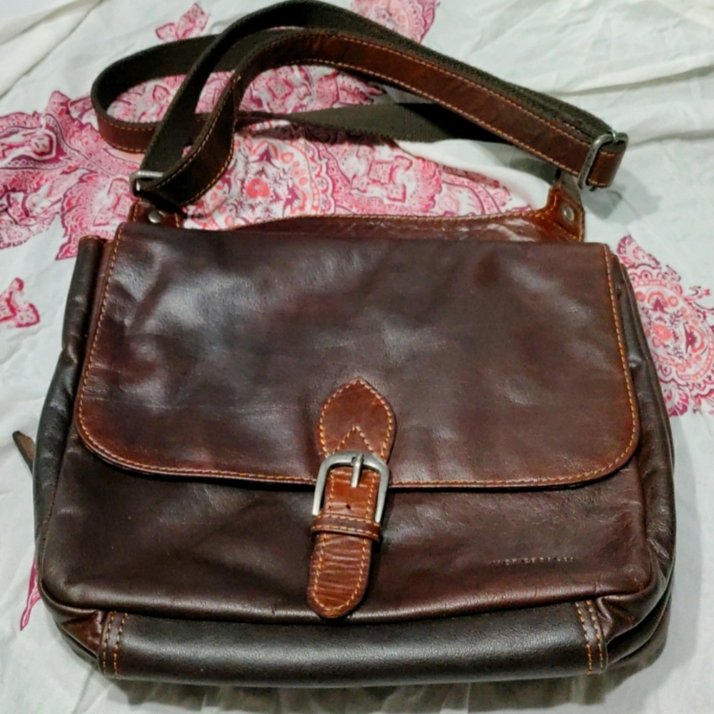 Jack Georges Leather Voyager Crossbody